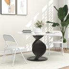 Lot de 2 chaises pliantes chaises de salle à manger portables cadre en acier dim. 45l x 46P x 78H cm blanc-1