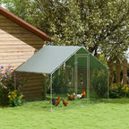 Poulailler, grand poulailler en métal avec couverture imperméable et anti-UV, cage pour 5-8 poules, 3 x 1,7 x 1,9m-1