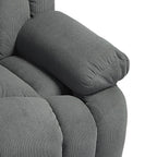 Fauteuil releveur électrique massage et chauffage avec repose-pied, dossier inclinable, télécommande et poche latérale-9