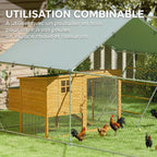 Enclos poulailler extérieur parc grillagé 12 m² avec perchoir et mangeoire acier galvanisé Ø25mm 300x400x195cm argent-8