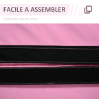 Tapis de Pole Dance Pliable - Tapis de Protection Ø 150 cm Épaisseur 5 cm - Revêtement Plastique Rose-4