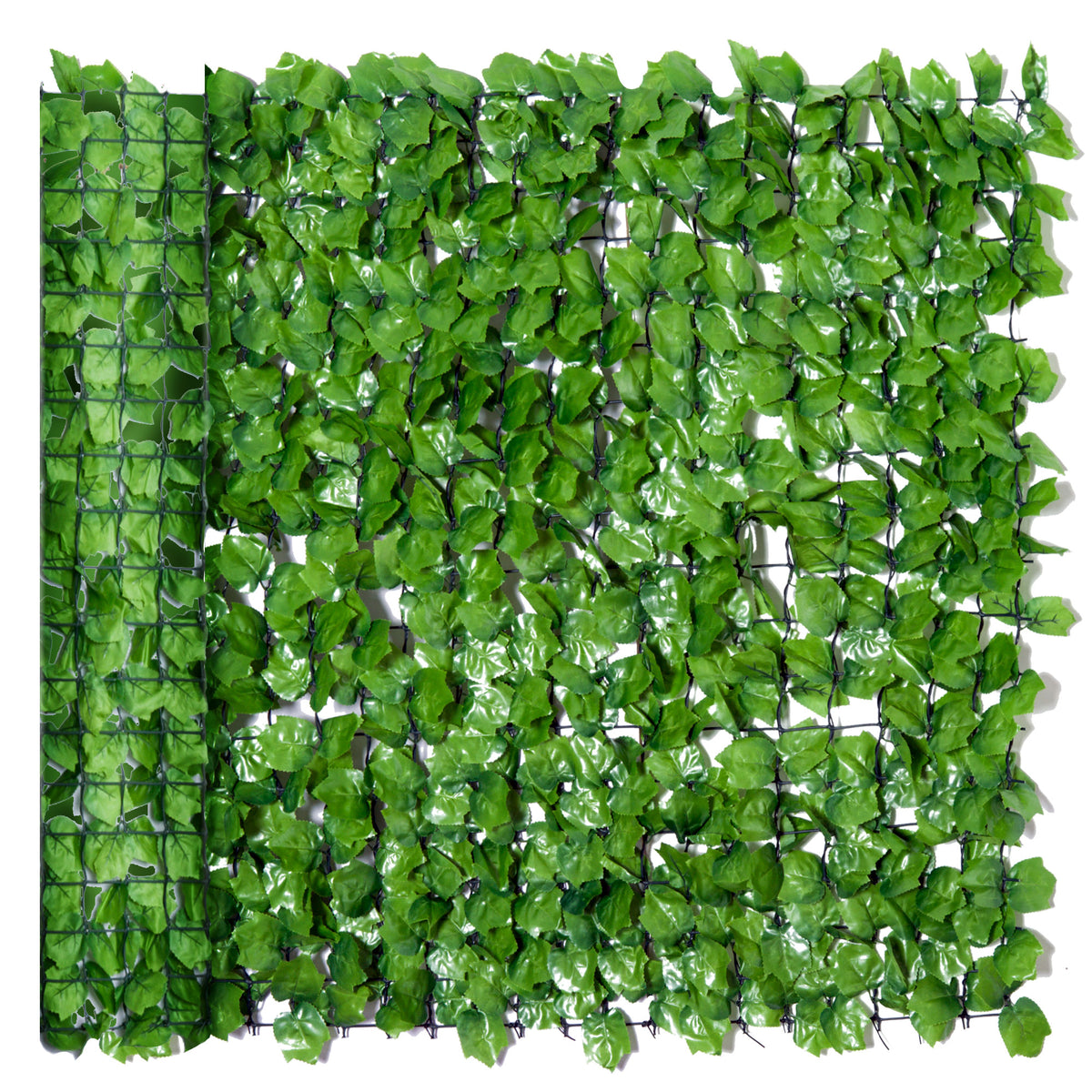 Haie Artificiel Brise-Vue décoration Rouleau 3L x 1H m Feuillage réaliste Anti-UV Vert-0