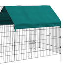 Parc enclos modulable acier avec bache pour lapins rongeurs petits animaux intérieur extérieur 220L x 85l x 103H cm-8