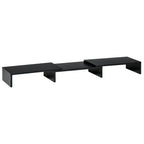 Rehausseur écran PC extensible, longueur réglable de 80-117 cm, pour ordinateur portable, ordinateur, PC, noir-0