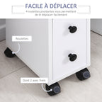 Porte-Papier Toilette 3 Niveaux avec Sortie Intégrée, Panneaux de Particules Aspect Blanc-4