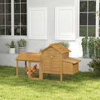 Petit poulailler cottage cage à poules sur pied dim. 151L x 54l x 87H cm multi-équipement bois massif de sapin-9
