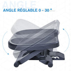 Repose-pied ergonomique de bureau hauteur et inclinaison réglables 45L x 34l cm gris-5
