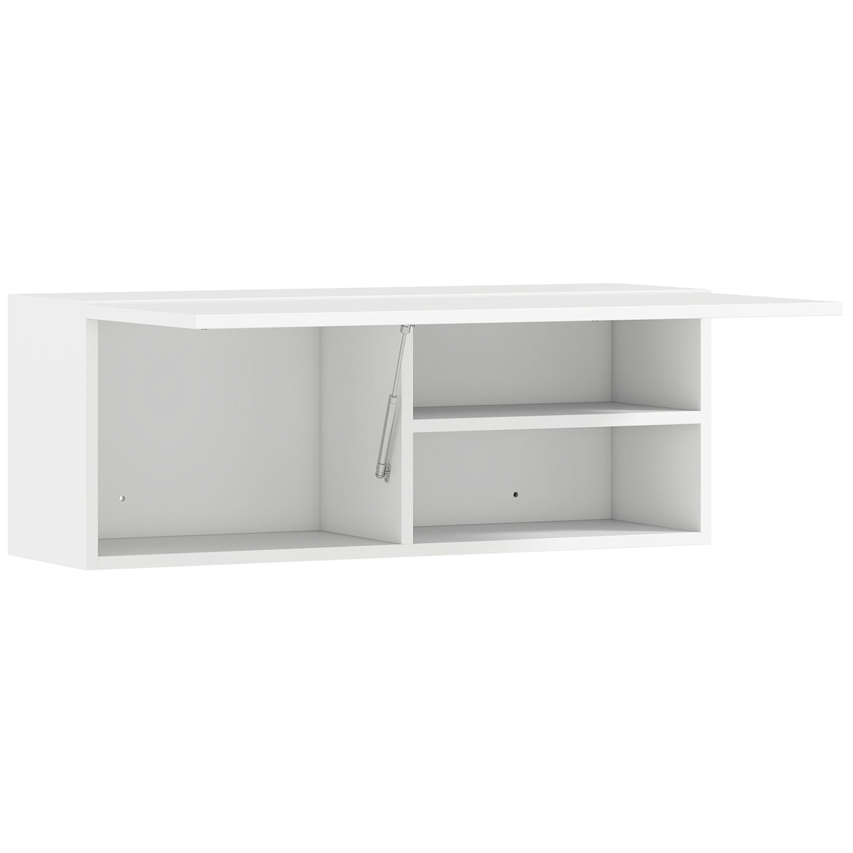 Armoire murale de salle de bain, meuble de rangement suspendu avec porte à charnières, 80 x 25 x 30 cm, blanc-0