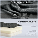 Fauteuil de sol pliable pivotant à 360°, chaise de sol rembourré avec dossier réglable en 5 positions, 58x107x79cm, gris-5