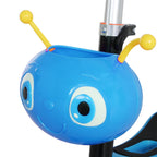 3 en 1 Trottinette pour Enfants Trottinette 3 Roues évolutive Hauteur Guidon réglable charge max. 50 Kg Canne télescopique Selle Dossier Amovible Bleu-7