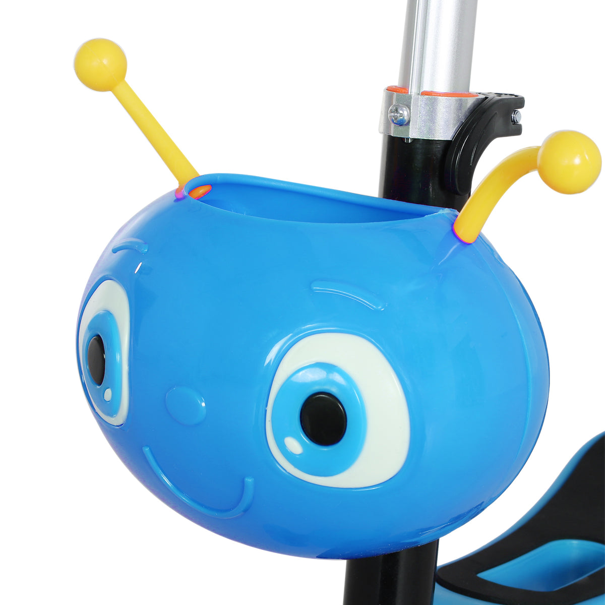 3 en 1 Trottinette pour Enfants Trottinette 3 Roues évolutive Hauteur Guidon réglable charge max. 50 Kg Canne télescopique Selle Dossier Amovible Bleu-7