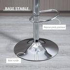 Lot 2 tabourets bar design contemporain assise acrylique piètement métal - pivotant repose-pieds - transparent-5