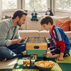 Table baby-foot pour enfants à partir de 6 ans 2 ballons 18 joueurs 69 x 37 x 24 cm-1