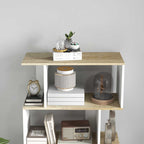 Bibliothèque style scandinave meuble de rangement 5 étagères anti-basculement Charge 25 kg aspect bois & Blanc-8