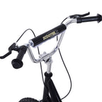 Trottinette patinette Vélo Enfant à partir de 5 Ans Tout Terrain Grands pneus gonflables Guidon réglable poignées Freins et béquille pour Adultes et Enfants Acier Noir-7