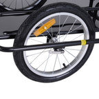 Remorque vélo remorque de transport pour vélo 70 L 155L x 71,5l x 77H cm poignée barre d'attelage universelle pliable acier Charge max. 40 Kg noir-8