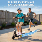 Trottinette électrique 120 W pliable pour enfant de 6+ ans hauteur guidon et selle réglable 10 Km/h max. noir-4