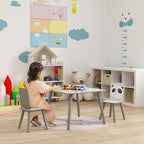Ensemble table et chaises pour enfants, table pour enfant avec 2 chaises, motif animaux pour chambre à coucher gris-9