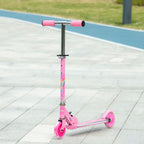 Trottinette pour enfants de 3 à 7 ans pliable roues lumineuses en PU musique 67 x 32 x 78 cm rose-9