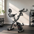 Vélo d'Appartement Pliable Vélo de Fitness 4 en 1 Silencieux Connecté Kinomap Bluetooth et Zwift 105x53,5x109cm Noir-1
