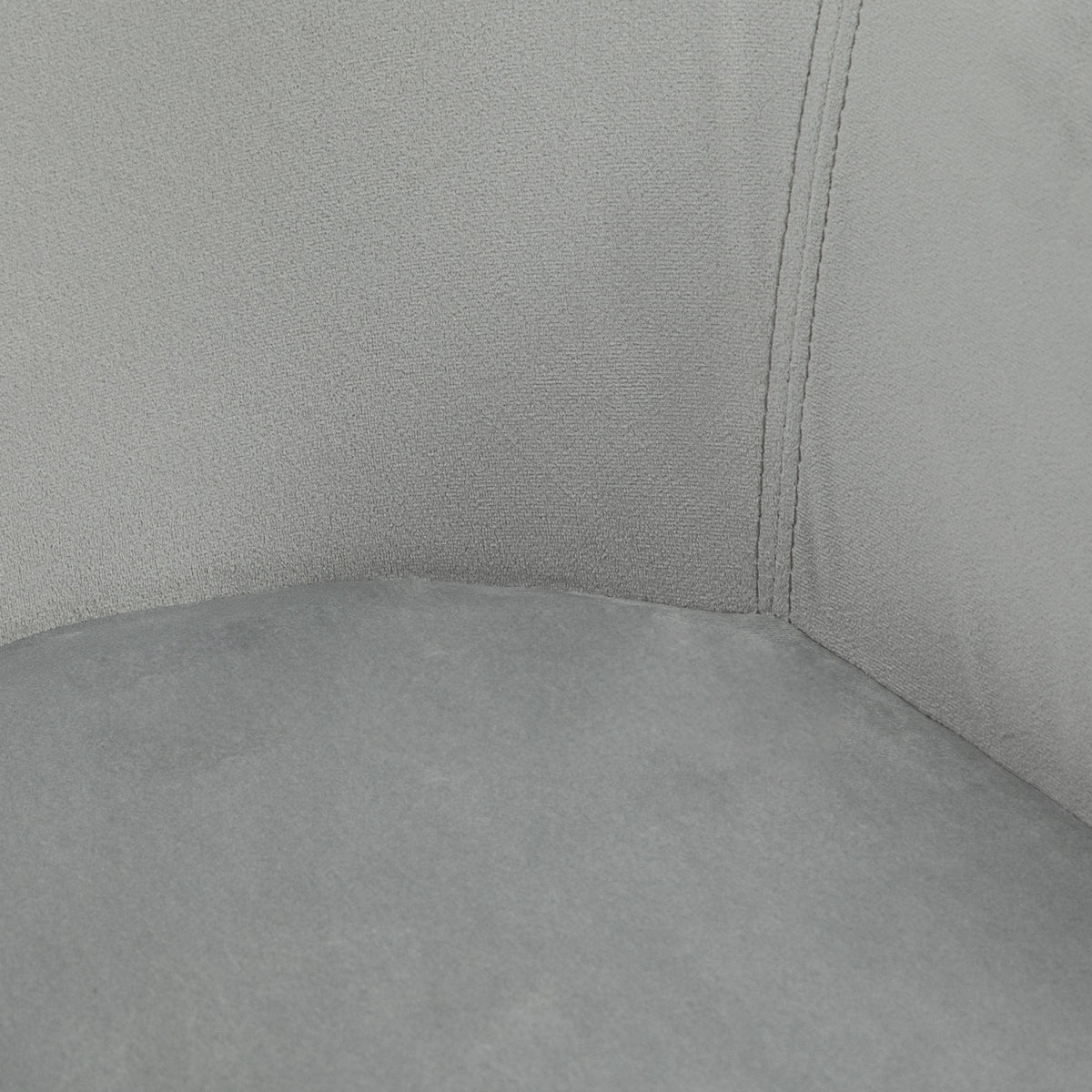 Lot de 2 chaises de salle à manger Fauteuil Assise rembourrée en tissu effet velours Pieds en bois, gris-8