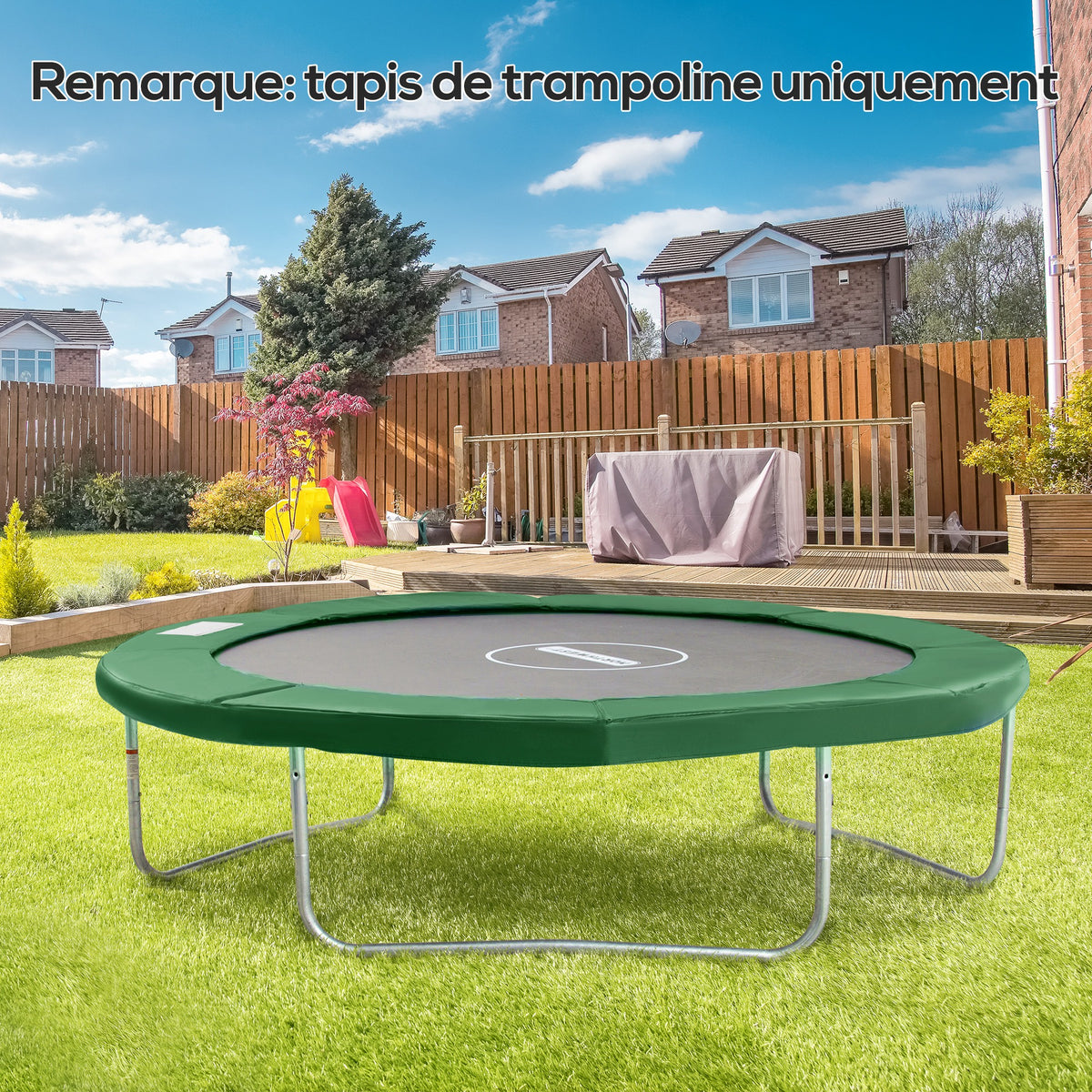 Coussin de protection pour trampoline de remplacement Ø 305 cm Coussin de sécurité de remplacement vert-1