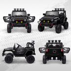 Voiture électrique enfants UTV avec télécommande 2,4G, 2 moteurs 12 V, musique, klaxon, lumières LED, 100x63x65cm, noir-8