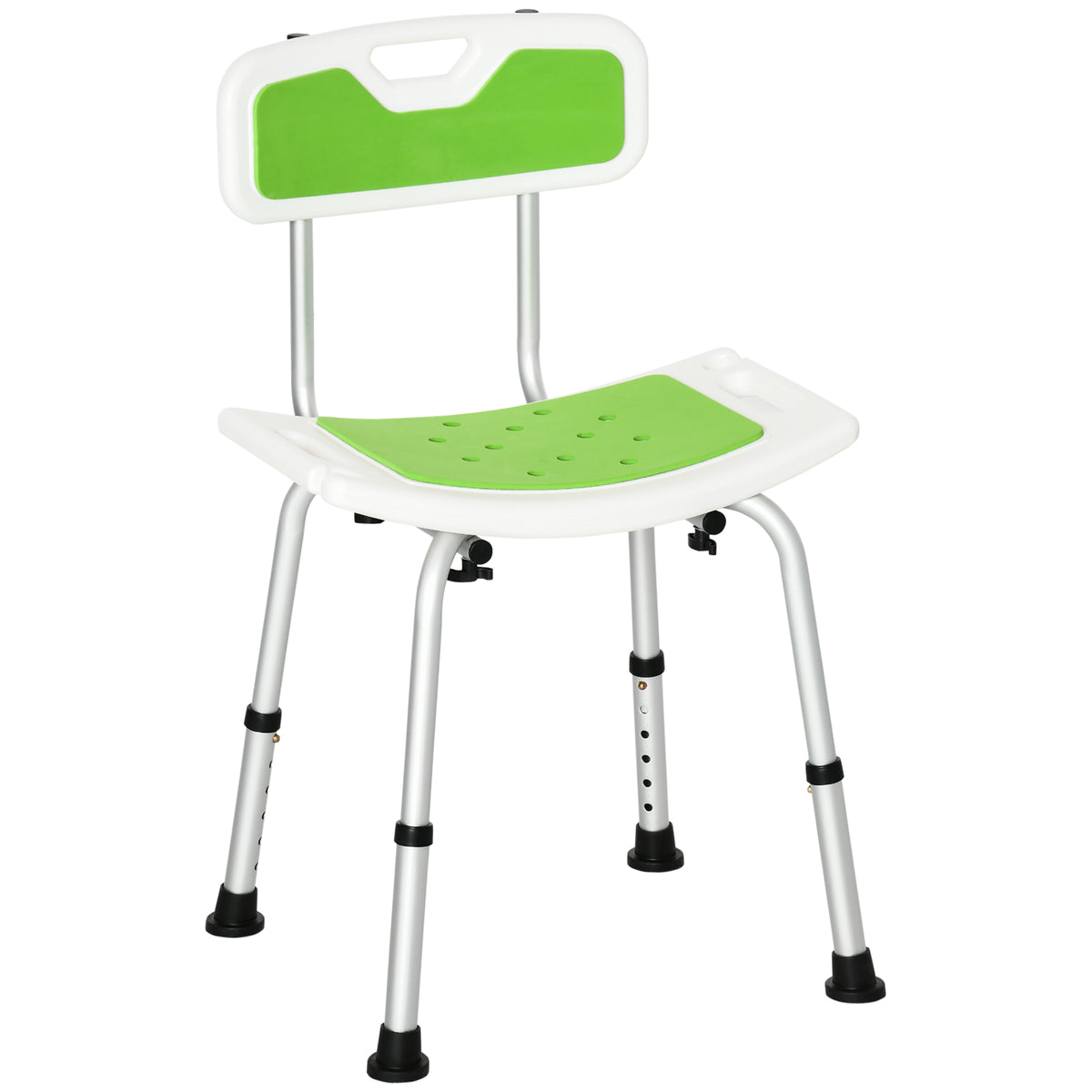 Tabouret de douche pour personnes âgées et handicapées hauteur réglable patins antidérapants support de pomme de douche-0