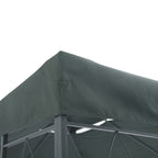 Toile de rechange pour pavillon tonnelle tente 3 x 4 m polyester haute densité 180 g/m² gris-7