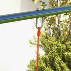 Balançoire portique balançoire pour enfants avec 2 siège de balançoire structure en métal charge max. 90 kg multicolore-7