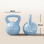 Kettlebell 6 kg, Haltère avec Poignée Antidérapante, Haltère à Boule, Musculation, Entraînement, pour Gym, Bleu-2
