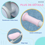 Draisienne vélo Enfant 4 roues selle réglable, guidon ergonomique alliage alu. PP, enfant 1 à 3 ans - Gris Blanc Rose-8