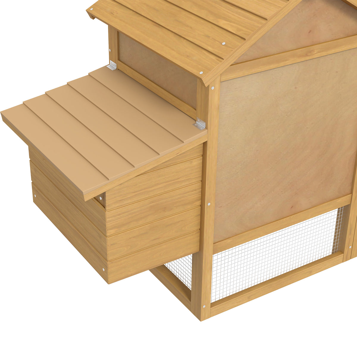 Petit poulailler cottage cage à poules sur pied dim. 151L x 54l x 87H cm multi-équipement bois massif de sapin-8