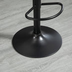 Lot de 2 tabourets de Bar Vintage réglable pivotant avec Repose-Pied revêtement synthétique Marron Effet Vieilli-8