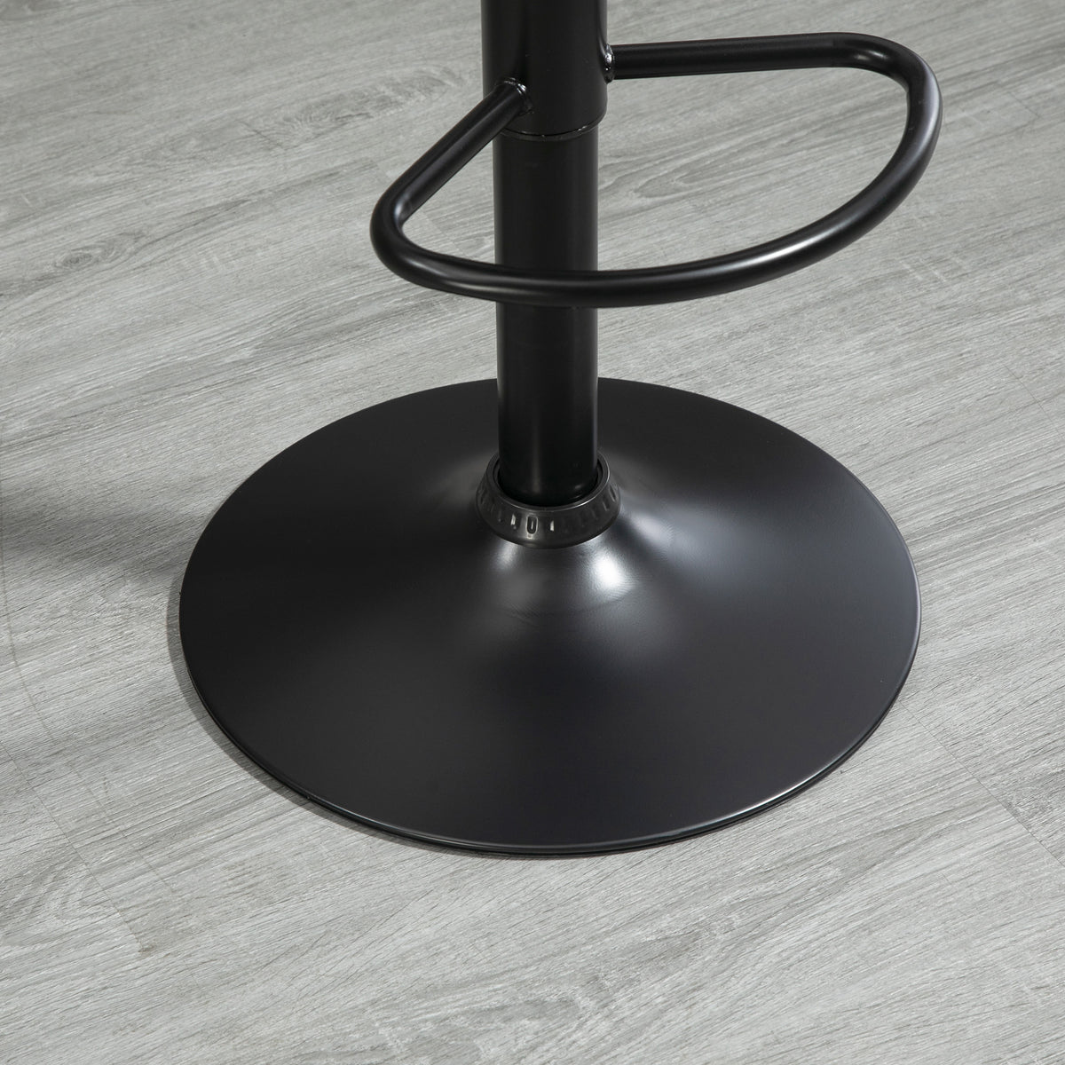 Lot de 2 tabourets de Bar Vintage réglable pivotant avec Repose-Pied revêtement synthétique Marron Effet Vieilli-8