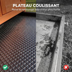 Clapier Lapin Extérieur en Bois, Toit Ouvrable en Asphalt et Plateau Coulissant, Design Surélevé, 90x45x65cm, Orange-5