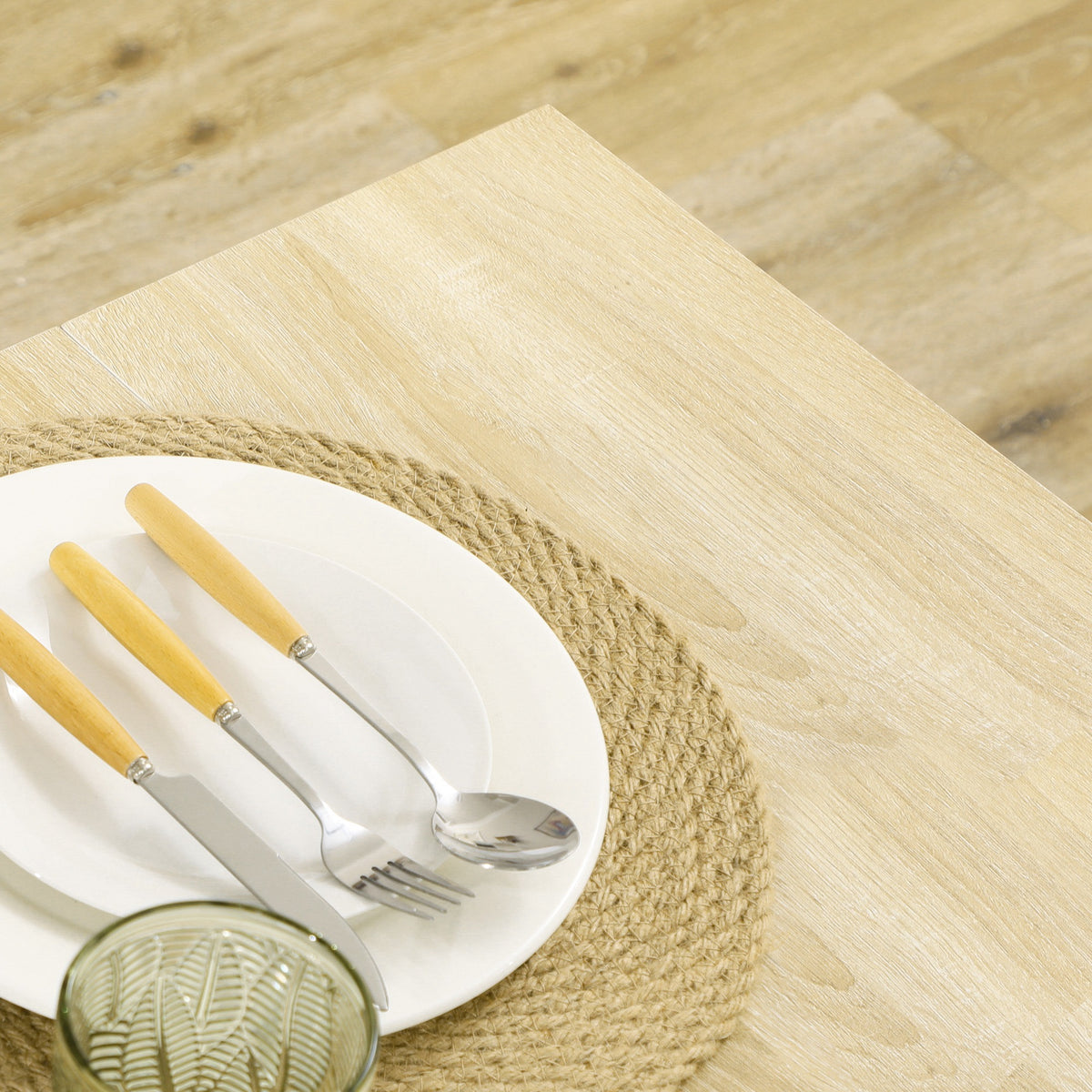 Table à manger table de cuisine design moderne avec grand plateau 2-4 personnes en bois dim. 120L x 69l x 75H cm chêne-7