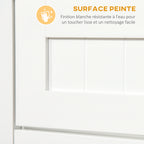 Meuble armoire micro-ondes pour cuisine avec 1 tiroir, 2 Portes 60 x 40 x 122,5 cm - MDF - Blanc-5