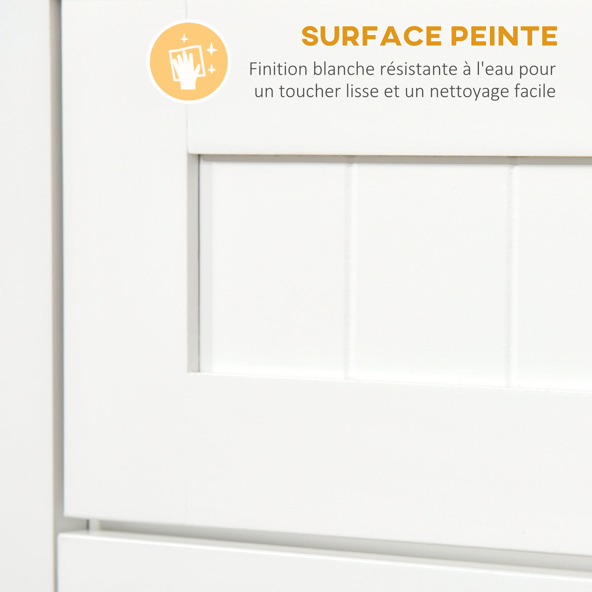 Meuble armoire micro-ondes pour cuisine avec 1 tiroir, 2 Portes 60 x 40 x 122,5 cm - MDF - Blanc-5