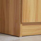 Meuble de rangement à chaussures pour entrée avec 4 compartiments ouverts et placard double porte - étagère réglable-8