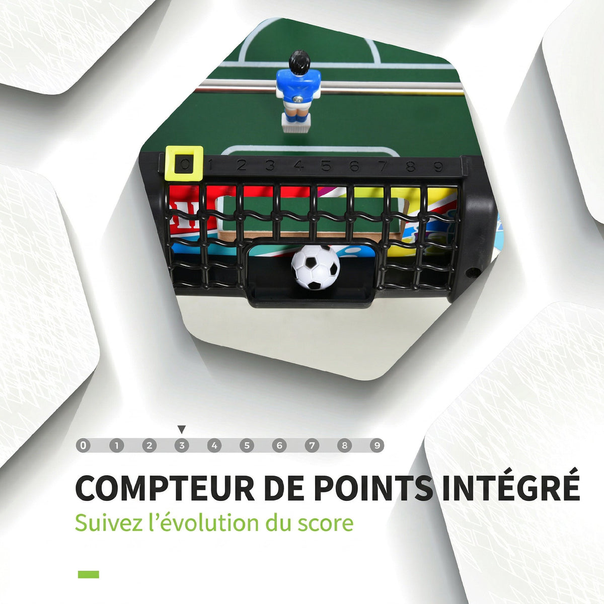 Baby-Foot pour Adolescents et Adultes, 22 Joueurs, 2 Balles, Tableaux de Score, 86,5x43,5x63 cm, Multicolore-4