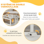 Barrière de sécurité pour chien barrière d'escalier extensible double verrouillage 74-80 x 76 cm blanc-4