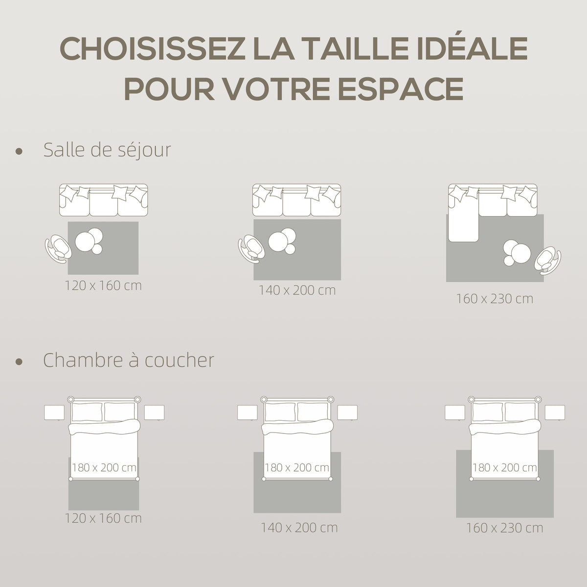 Tapis salon 230 x 160 cm, tapis à poils épais géométrique, moelleux et antidérapant, crème-5