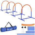 Kit d'équipement d'agilité pour chien kit d'agilité pour chien sac de transport 88 x 64 x 95 cm bleu et orange-0