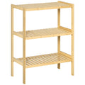 Étagère de rangement, étagère en bambou à 3 niveaux, bibliothèque pour salon, chambre et bureau, 62 x 33 x 80 cm-0