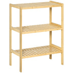 Étagère de rangement, étagère en bambou à 3 niveaux, bibliothèque pour salon, chambre et bureau, 62 x 33 x 80 cm-0