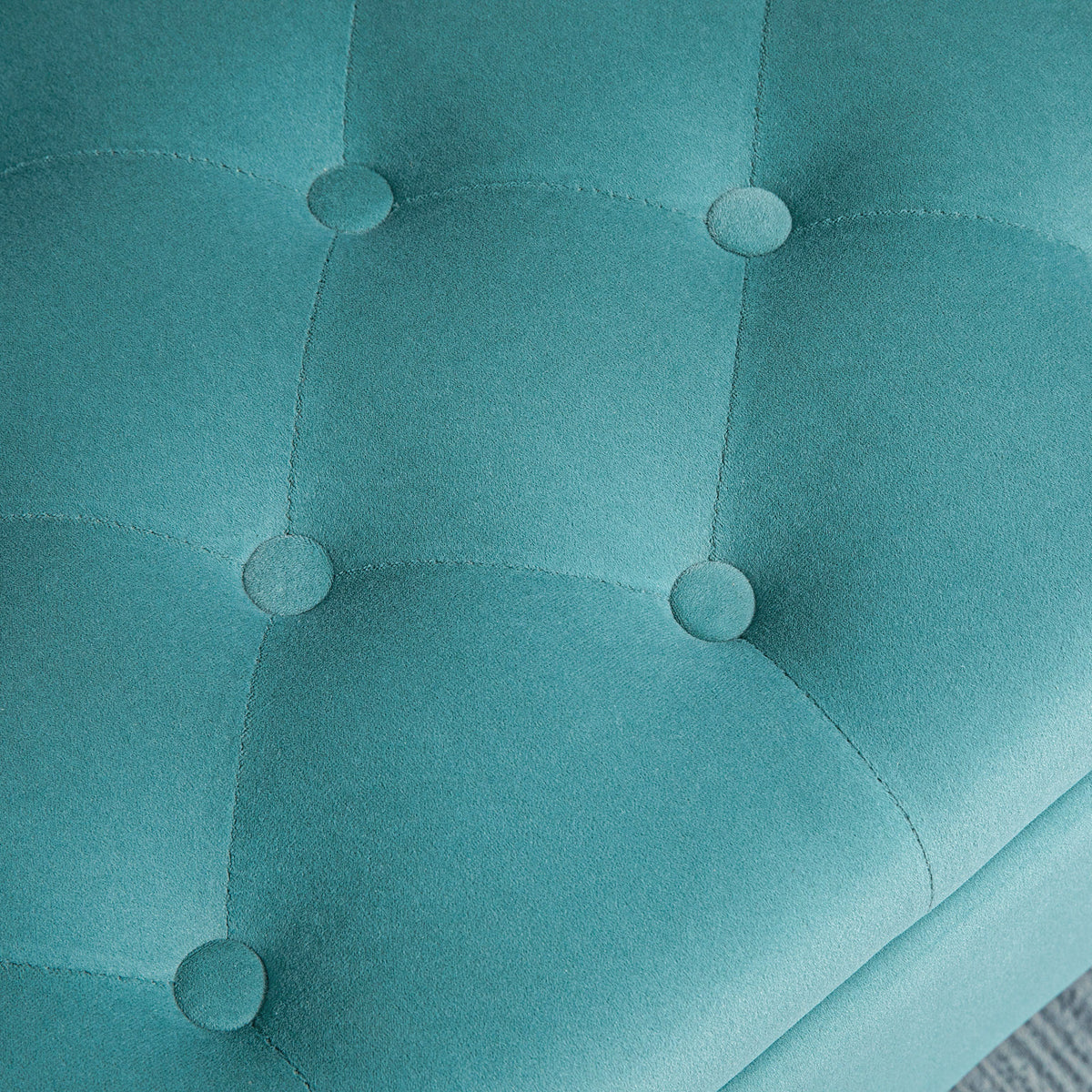 Banc de rangement bout de lit avec accoudoirs, tissu velours rembourré et capitonné, 126 x 48,5 x 57 cm, vert-8
