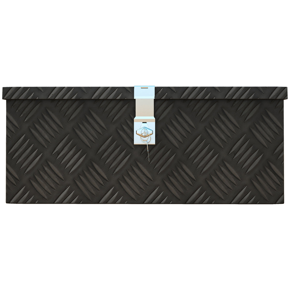 Boîte de rangement - boîte à outils en aluminium - alu. verrouillage clé - dim. 50L x 15,5l x 20,5H cm-6