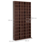 Rangements pour CD et DVD, étagère rangement, capacity max. 1116 CD/528 DVD, 36 compartiments et étagères réglables-2
