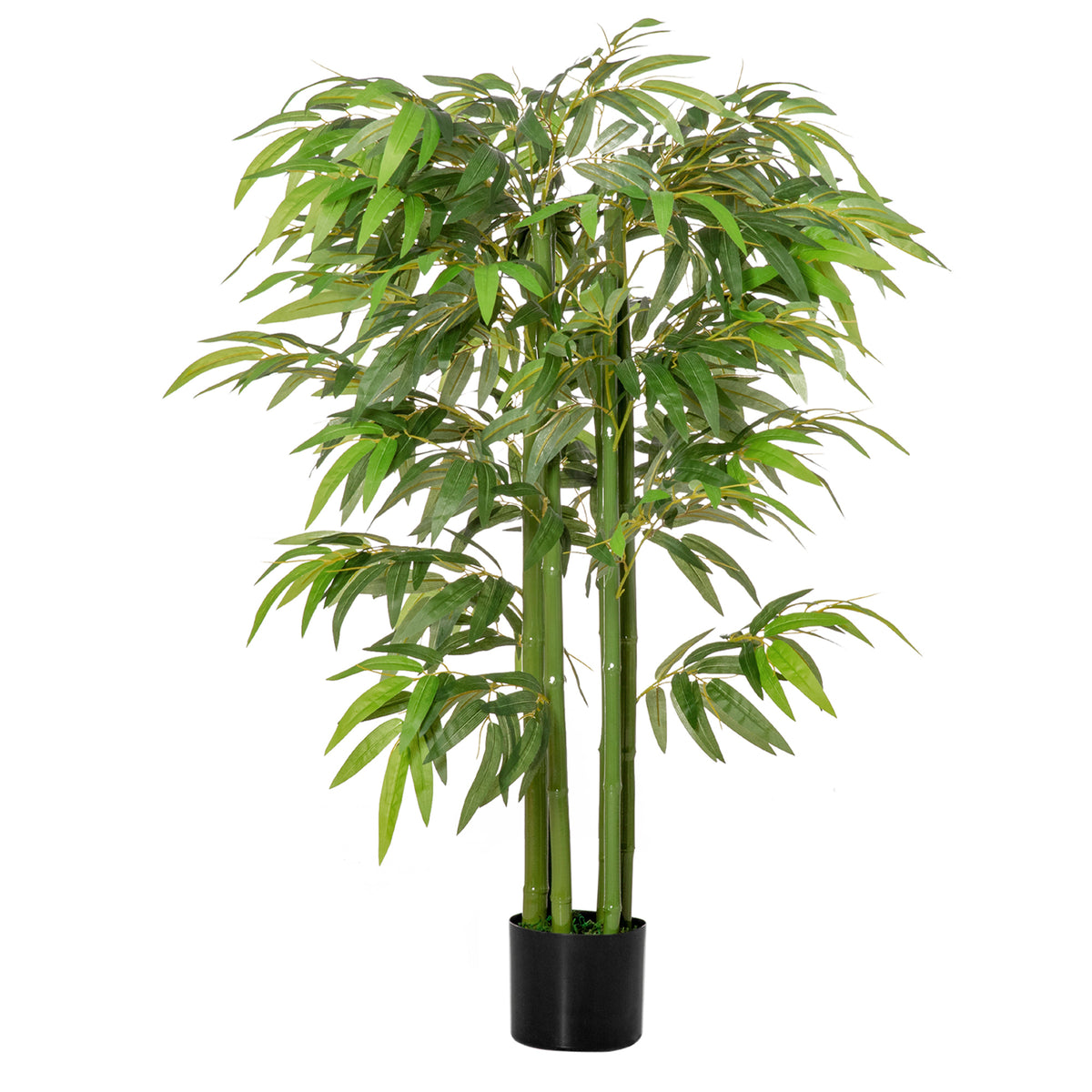 Plante artificielle bambou arbre artificiel 140 cm avec pot, fausse plante vert décoration d'intérieur-0